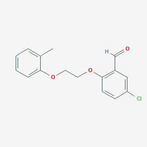 molecular formula C16H15ClO3 B4944528 5-chloro-2-[2-(2-methylphenoxy)ethoxy]benzaldehyde CAS No. 299936-28-0