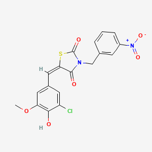 5-(3-chloro-4-hydroxy-5-methoxybenzylidene)-3-(3-nitrobenzyl)-1,3-thiazolidine-2,4-dione