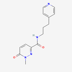 molecular formula C14H16N4O2 B4944578 1-methyl-6-oxo-N-[3-(4-pyridinyl)propyl]-1,6-dihydro-3-pyridazinecarboxamide trifluoroacetate 