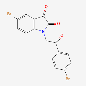 molecular formula C16H9Br2NO3 B4944582 5-bromo-1-[2-(4-bromophenyl)-2-oxoethyl]-1H-indole-2,3-dione CAS No. 75822-44-5