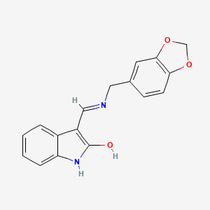 3-(1,3-benzodioxol-5-ylmethyliminomethyl)-1H-indol-2-ol