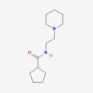 molecular formula C13H24N2O B4944593 N-[2-(1-piperidinyl)ethyl]cyclopentanecarboxamide 