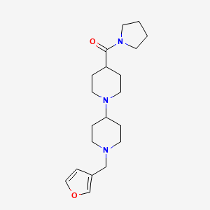 molecular formula C20H31N3O2 B4944600 1'-(3-furylmethyl)-4-(1-pyrrolidinylcarbonyl)-1,4'-bipiperidine 