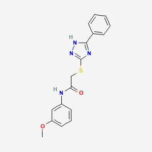 molecular formula C17H16N4O2S B4944601 N-(3-methoxyphenyl)-2-[(5-phenyl-4H-1,2,4-triazol-3-yl)thio]acetamide 