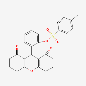 molecular formula C26H24O6S B4944626 2-(1,8-dioxo-2,3,4,5,6,7,8,9-octahydro-1H-xanthen-9-yl)phenyl 4-methylbenzenesulfonate 
