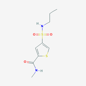 molecular formula C9H14N2O3S2 B4944629 N-methyl-4-[(propylamino)sulfonyl]-2-thiophenecarboxamide 