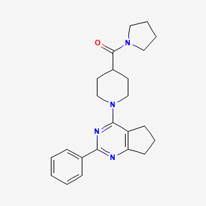2-phenyl-4-[4-(1-pyrrolidinylcarbonyl)-1-piperidinyl]-6,7-dihydro-5H-cyclopenta[d]pyrimidine