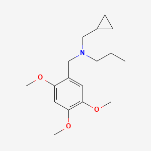 molecular formula C17H27NO3 B4944642 (cyclopropylmethyl)propyl(2,4,5-trimethoxybenzyl)amine 