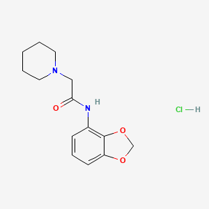 N-1,3-benzodioxol-4-yl-2-(1-piperidinyl)acetamide hydrochloride