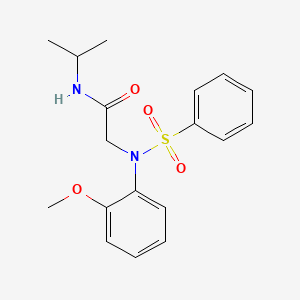 2-[N-(benzenesulfonyl)-2-methoxyanilino]-N-propan-2-ylacetamide