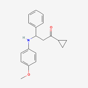 1-cyclopropyl-3-[(4-methoxyphenyl)amino]-3-phenyl-1-propanone