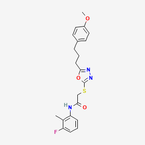 N-(3-fluoro-2-methylphenyl)-2-({5-[3-(4-methoxyphenyl)propyl]-1,3,4-oxadiazol-2-yl}sulfanyl)acetamide