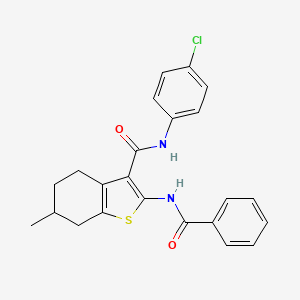 2-(benzoylamino)-N-(4-chlorophenyl)-6-methyl-4,5,6,7-tetrahydro-1-benzothiophene-3-carboxamide