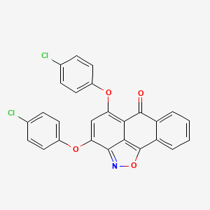 molecular formula C26H13Cl2NO4 B4944747 3,5-bis(4-chlorophenoxy)-6H-anthra[1,9-cd]isoxazol-6-one 