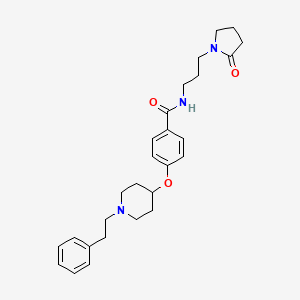 N-[3-(2-oxo-1-pyrrolidinyl)propyl]-4-{[1-(2-phenylethyl)-4-piperidinyl]oxy}benzamide