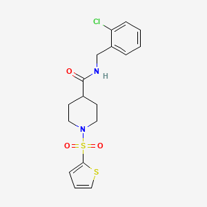 N-(2-chlorobenzyl)-1-(2-thienylsulfonyl)-4-piperidinecarboxamide