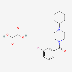 molecular formula C19H25FN2O5 B4944788 1-cyclohexyl-4-(3-fluorobenzoyl)piperazine oxalate 