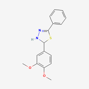 2-(3,4-dimethoxyphenyl)-5-phenyl-2,3-dihydro-1,3,4-thiadiazole