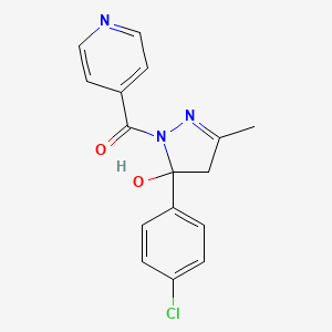 [5-(4-chlorophenyl)-5-hydroxy-3-methyl-4H-pyrazol-1-yl]-pyridin-4-ylmethanone