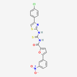 molecular formula C21H13ClN4O4S2 B4944855 N-({[4-(4-chlorophenyl)-1,3-thiazol-2-yl]amino}carbonothioyl)-5-(3-nitrophenyl)-2-furamide 