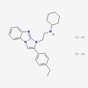 N-{2-[2-(4-ethylphenyl)-1H-imidazo[1,2-a]benzimidazol-1-yl]ethyl}cyclohexanamine dihydrochloride