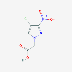 molecular formula C5H4ClN3O4 B494487 (4-chloro-3-nitro-1H-pyrazol-1-yl)acetic acid CAS No. 910561-03-4