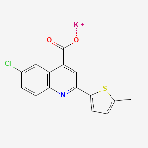 molecular formula C15H9ClKNO2S B4944870 potassium 6-chloro-2-(5-methyl-2-thienyl)-4-quinolinecarboxylate 