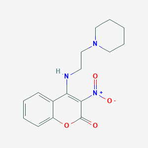 3-nitro-4-{[2-(1-piperidinyl)ethyl]amino}-2H-chromen-2-one