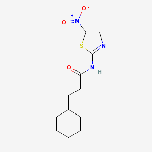 3-cyclohexyl-N-(5-nitro-1,3-thiazol-2-yl)propanamide