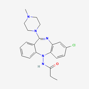 N-[8-chloro-11-(4-methyl-1-piperazinyl)-5H-dibenzo[b,e][1,4]diazepin-5-yl]propanamide