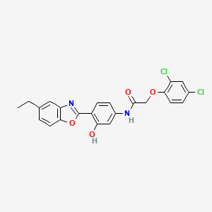 molecular formula C23H18Cl2N2O4 B4944907 2-(2,4-dichlorophenoxy)-N-[4-(5-ethyl-1,3-benzoxazol-2-yl)-3-hydroxyphenyl]acetamide 