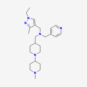 1-(1-ethyl-3-methyl-1H-pyrazol-4-yl)-N-[(1'-methyl-1,4'-bipiperidin-4-yl)methyl]-N-(4-pyridinylmethyl)methanamine