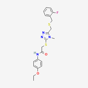 N-(4-ethoxyphenyl)-2-[(5-{[(2-fluorobenzyl)thio]methyl}-4-methyl-4H-1,2,4-triazol-3-yl)thio]acetamide