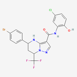 5-(4-bromophenyl)-N-(5-chloro-2-hydroxyphenyl)-7-(trifluoromethyl)-4,5,6,7-tetrahydropyrazolo[1,5-a]pyrimidine-3-carboxamide