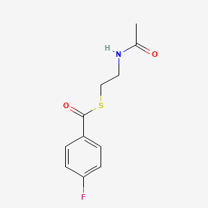 S-[2-(acetylamino)ethyl] 4-fluorobenzenecarbothioate