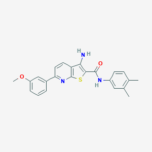molecular formula C23H21N3O2S B494499 3-amino-N-(3,4-dimethylphenyl)-6-(3-methoxyphenyl)thieno[2,3-b]pyridine-2-carboxamide CAS No. 384366-95-4