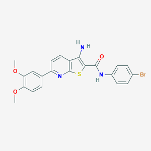 molecular formula C22H18BrN3O3S B494500 3-amino-N-(4-bromophenyl)-6-(3,4-dimethoxyphenyl)thieno[2,3-b]pyridine-2-carboxamide CAS No. 625370-30-1