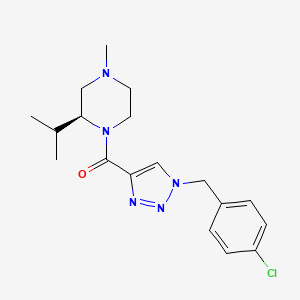 molecular formula C18H24ClN5O B4945004 (2S)-1-{[1-(4-chlorobenzyl)-1H-1,2,3-triazol-4-yl]carbonyl}-2-isopropyl-4-methylpiperazine 