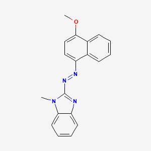 molecular formula C19H16N4O B4945006 2-[(4-methoxy-1-naphthyl)diazenyl]-1-methyl-1H-benzimidazole CAS No. 140836-27-7