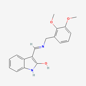 3-{[(2,3-dimethoxybenzyl)amino]methylene}-1,3-dihydro-2H-indol-2-one