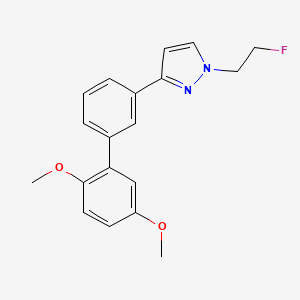 molecular formula C19H19FN2O2 B4945028 3-(2',5'-dimethoxy-3-biphenylyl)-1-(2-fluoroethyl)-1H-pyrazole 