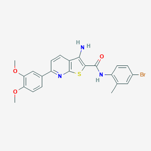 molecular formula C23H20BrN3O3S B494503 3-amino-N-(4-bromo-2-methylphenyl)-6-(3,4-dimethoxyphenyl)thieno[2,3-b]pyridine-2-carboxamide 
