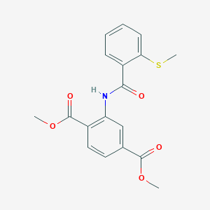 dimethyl 2-{[2-(methylthio)benzoyl]amino}terephthalate