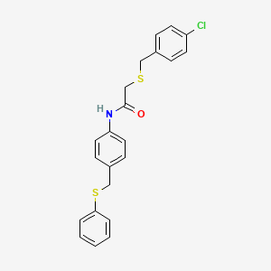 2-[(4-chlorobenzyl)thio]-N-{4-[(phenylthio)methyl]phenyl}acetamide