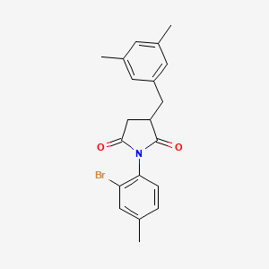 1-(2-bromo-4-methylphenyl)-3-(3,5-dimethylbenzyl)-2,5-pyrrolidinedione