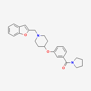 1-(1-benzofuran-2-ylmethyl)-4-[3-(1-pyrrolidinylcarbonyl)phenoxy]piperidine