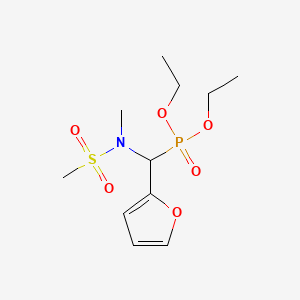 molecular formula C11H20NO6PS B4945095 diethyl {2-furyl[methyl(methylsulfonyl)amino]methyl}phosphonate 