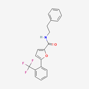 N-(2-phenylethyl)-5-[2-(trifluoromethyl)phenyl]-2-furamide