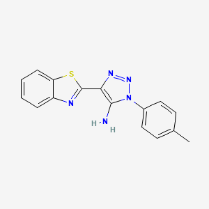 molecular formula C16H13N5S B4945125 4-(1,3-benzothiazol-2-yl)-1-(4-methylphenyl)-1H-1,2,3-triazol-5-amine 