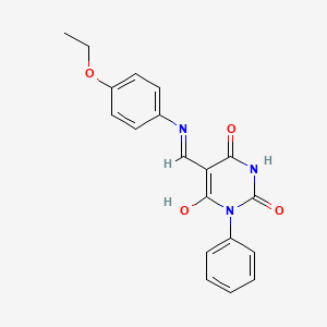 5-{[(4-ethoxyphenyl)amino]methylene}-1-phenyl-2,4,6(1H,3H,5H)-pyrimidinetrione